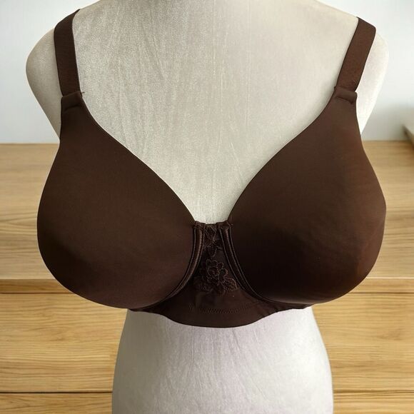 Vanity Fair 42C Beauty Back Back Smoother Full-Figure Wireless Bra 71380 Brown - Picture 1 of 10